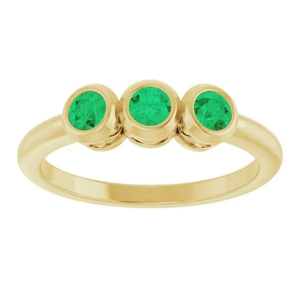 Three-Stone Bezel-Set Ring Image 3 Cherry Street Jewelers Tulsa, OK