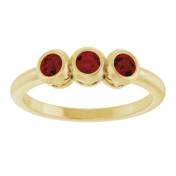 Three-Stone Bezel-Set Ring Image 3 Holly's Jewelry Mountain Home, AR