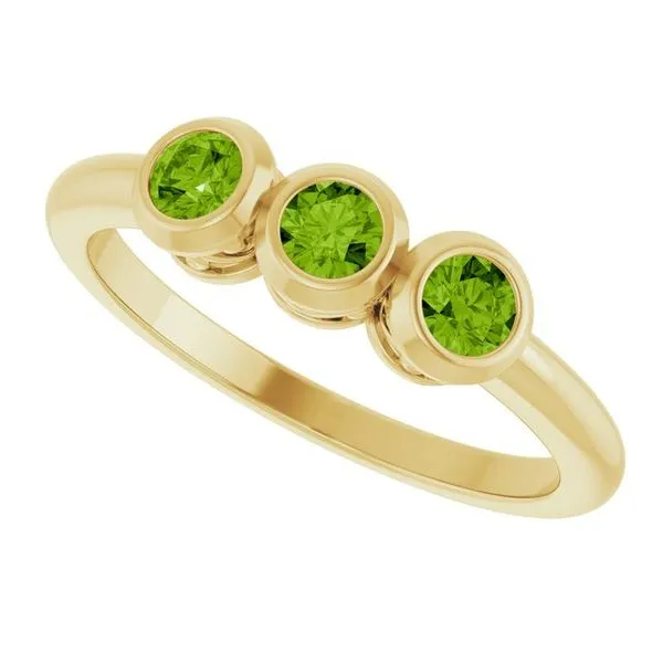 Three-Stone Bezel-Set Ring Image 5 Comstock Jewelers Edmonds, WA