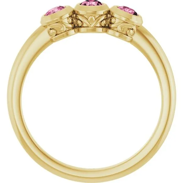 Three-Stone Bezel-Set Ring Image 2 Comstock Jewelers Edmonds, WA