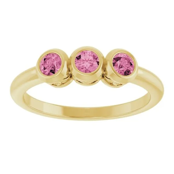 Three-Stone Bezel-Set Ring Image 3 Douglas Jewelers Conroe, TX