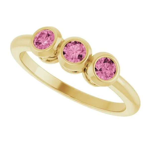 Three-Stone Bezel-Set Ring Image 5 Comstock Jewelers Edmonds, WA