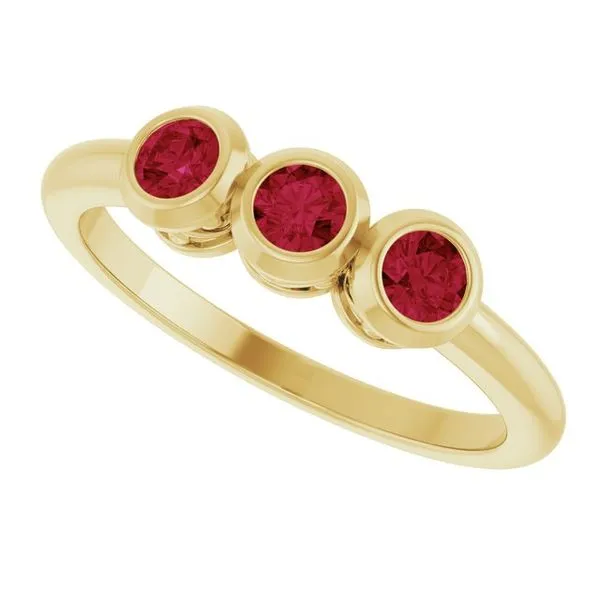 Three-Stone Bezel-Set Ring Image 5 Holly's Jewelry Mountain Home, AR