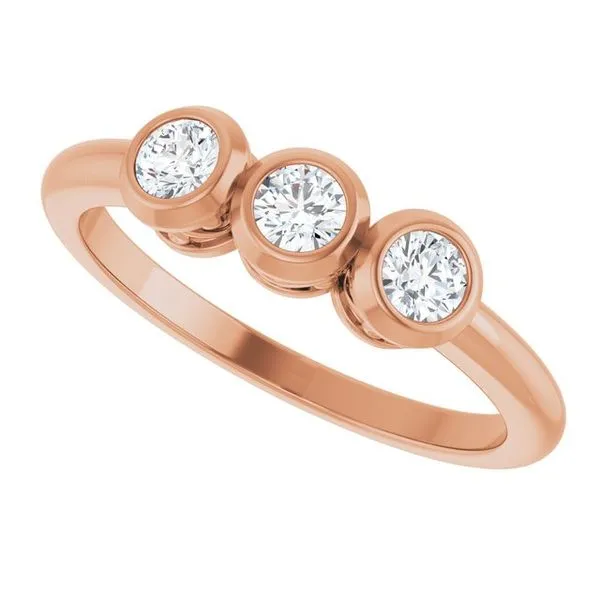 Three-Stone Bezel-Set Ring Image 5 Cherry Street Jewelers Tulsa, OK