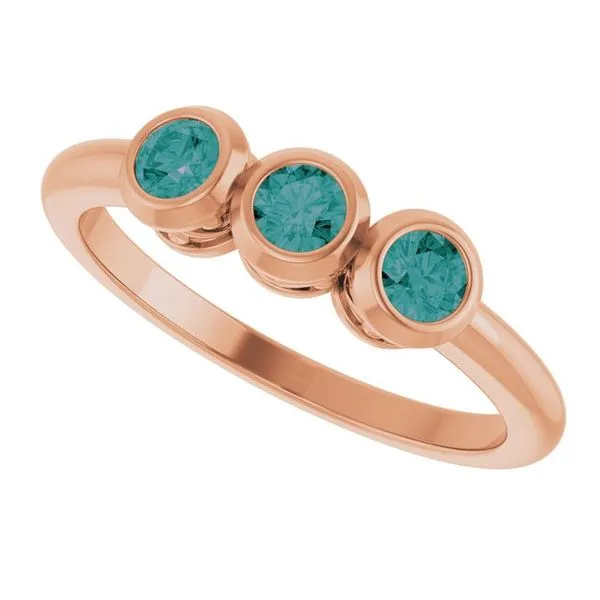 Three-Stone Bezel-Set Ring Image 5 Long Jewelers Chesapeake, VA