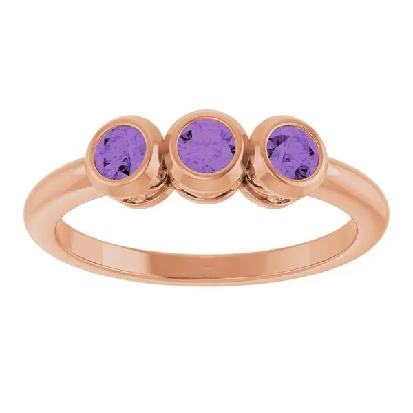 Three-Stone Bezel-Set Ring Image 3 Holly's Jewelry Mountain Home, AR