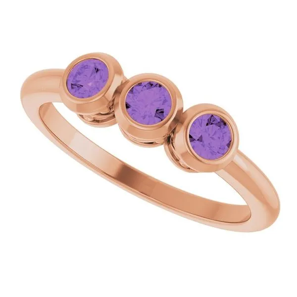 Three-Stone Bezel-Set Ring Image 5 Holly's Jewelry Mountain Home, AR