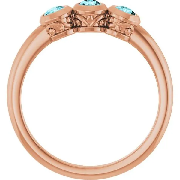 Three-Stone Bezel-Set Ring Image 2 Comstock Jewelers Edmonds, WA