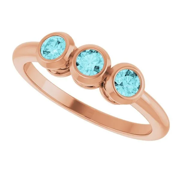 Three-Stone Bezel-Set Ring Image 5 Comstock Jewelers Edmonds, WA