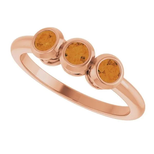 Three-Stone Bezel-Set Ring Image 5 Cherry Street Jewelers Tulsa, OK