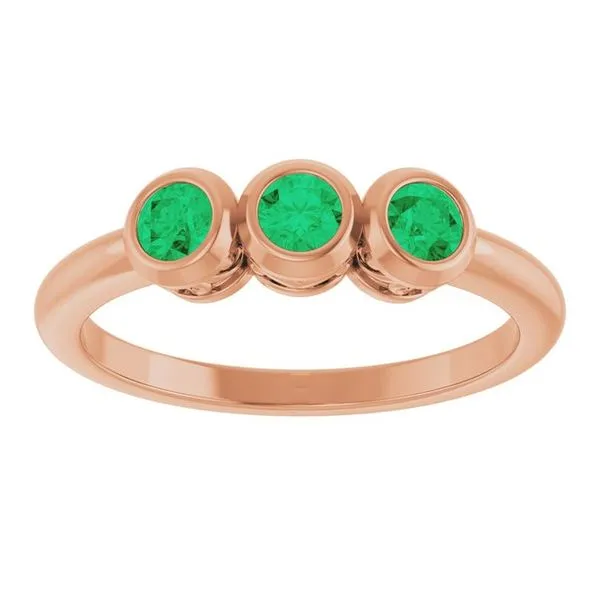 Three-Stone Bezel-Set Ring Image 3 Long Jewelers Chesapeake, VA