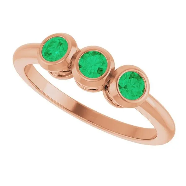 Three-Stone Bezel-Set Ring Image 5 Comstock Jewelers Edmonds, WA