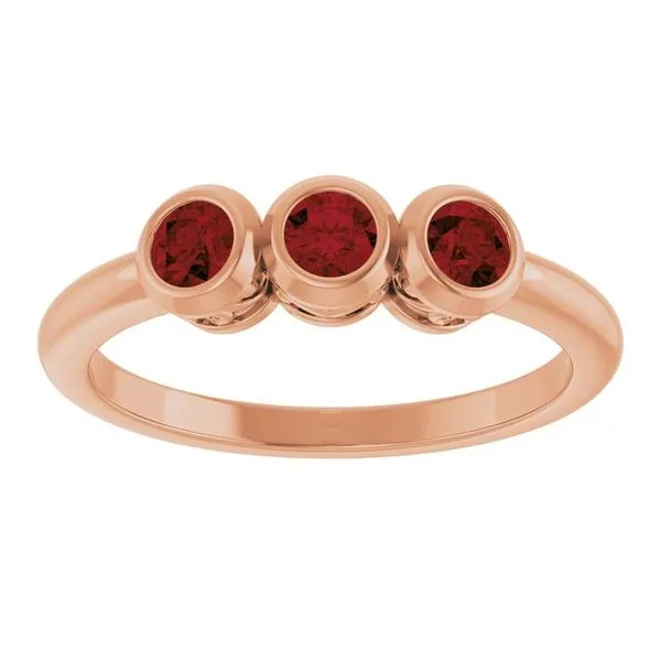 Three-Stone Bezel-Set Ring Image 3 D&M Jewelers Green Bay, WI