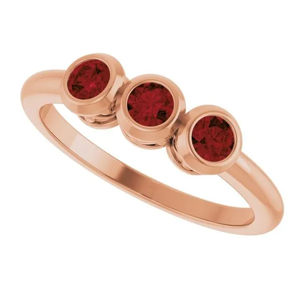 Three-Stone Bezel-Set Ring Image 5 Comstock Jewelers Edmonds, WA