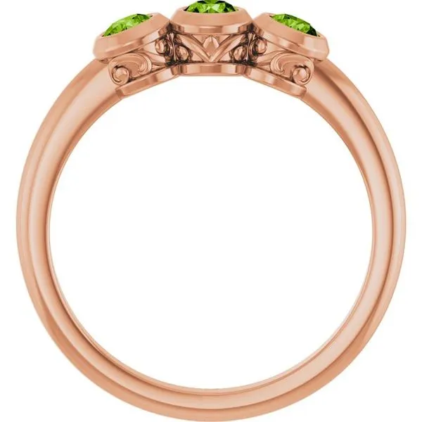 Three-Stone Bezel-Set Ring Image 2 Cherry Street Jewelers Tulsa, OK