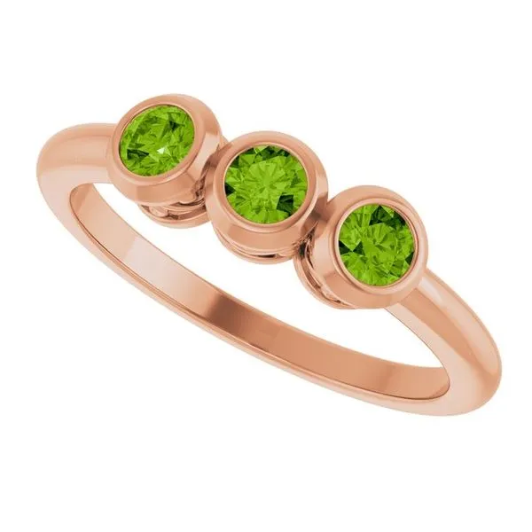 Three-Stone Bezel-Set Ring Image 5 Cherry Street Jewelers Tulsa, OK