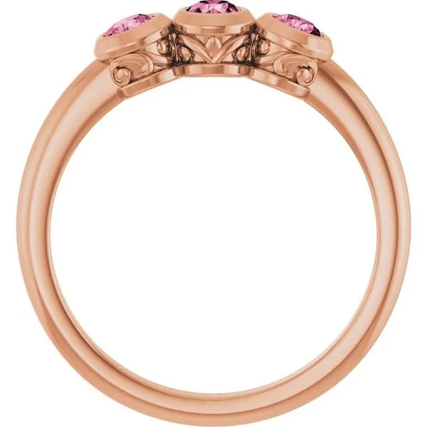 Three-Stone Bezel-Set Ring Image 2 D&M Jewelers Green Bay, WI