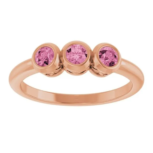 Three-Stone Bezel-Set Ring Image 3 Holly's Jewelry Mountain Home, AR