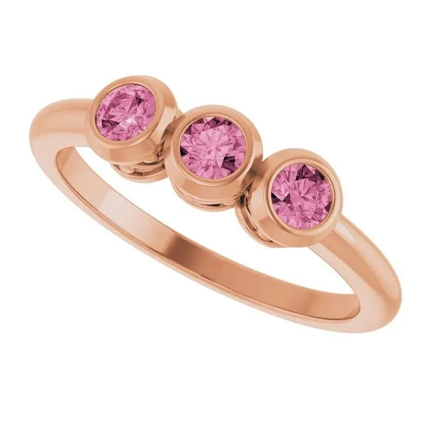 Three-Stone Bezel-Set Ring Image 5 Comstock Jewelers Edmonds, WA