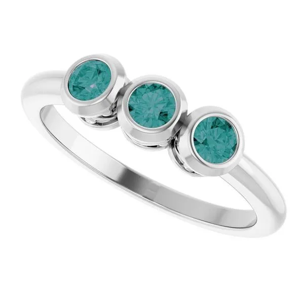 Three-Stone Bezel-Set Ring Image 5 D&M Jewelers Green Bay, WI