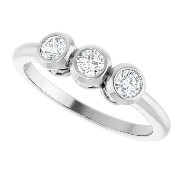 Three-Stone Bezel-Set Ring Image 5 D&M Jewelers Green Bay, WI