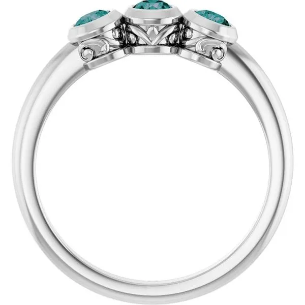 Three-Stone Bezel-Set Ring Image 2 D&M Jewelers Green Bay, WI
