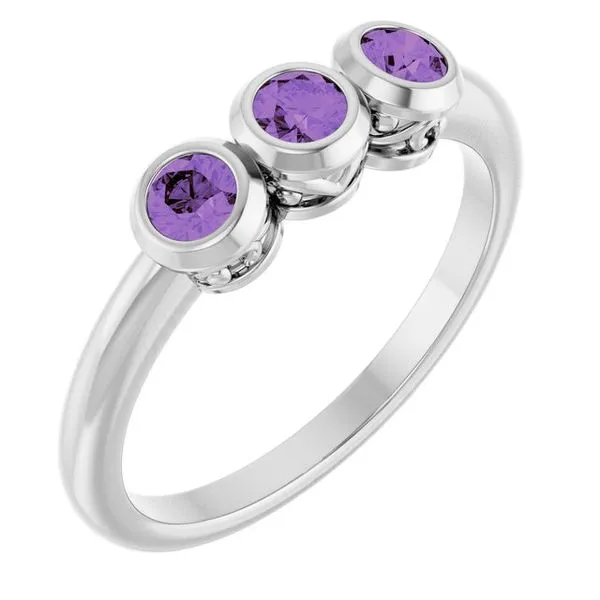 Three-Stone Bezel-Set Ring Holly's Jewelry Mountain Home, AR