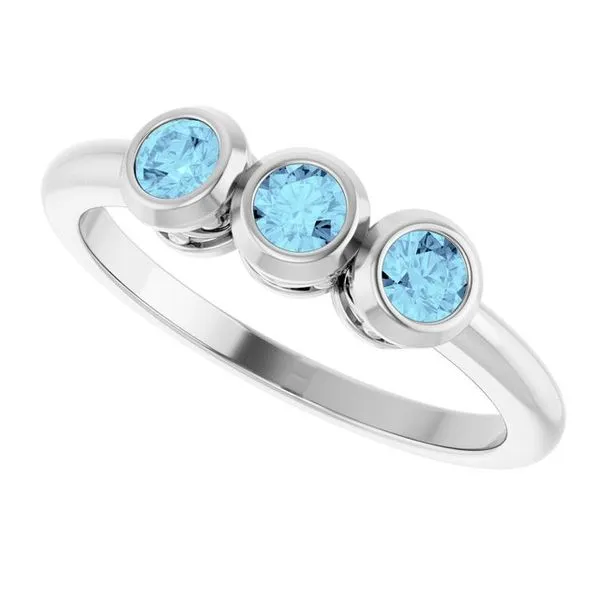 Three-Stone Bezel-Set Ring Image 5 D&M Jewelers Green Bay, WI