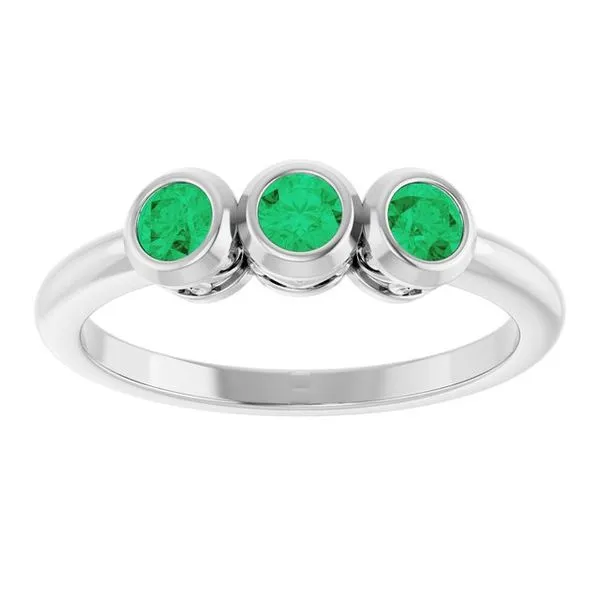 Three-Stone Bezel-Set Ring Image 3 James Wolf Jewelers Mason, OH