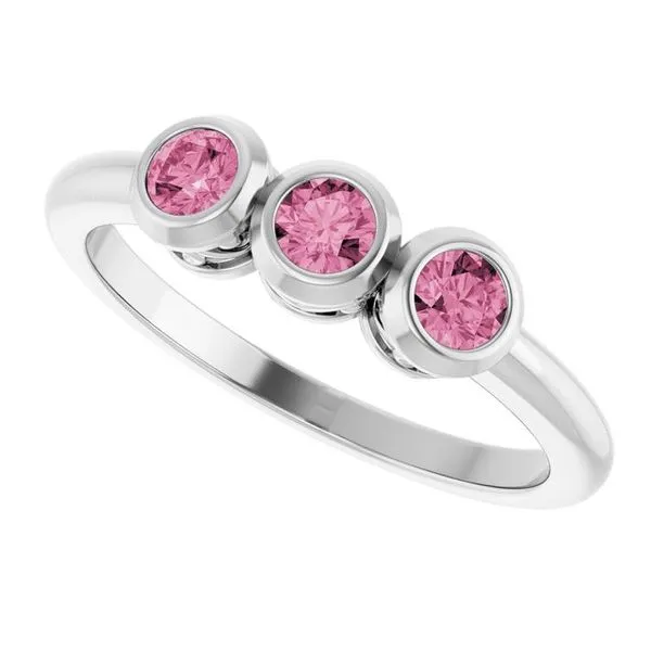 Three-Stone Bezel-Set Ring Image 5 Holly's Jewelry Mountain Home, AR