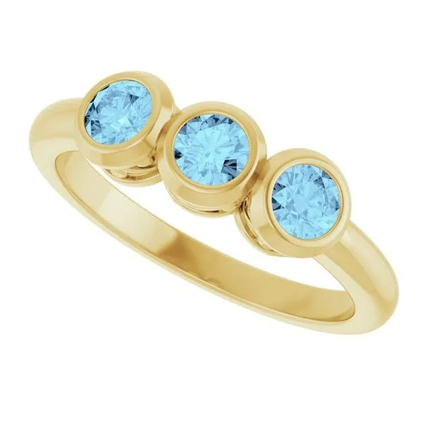 Three-Stone Bezel-Set Ring Image 5 Comstock Jewelers Edmonds, WA