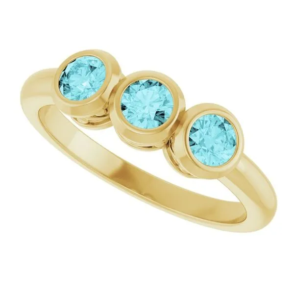 Three-Stone Bezel-Set Ring Image 5 Comstock Jewelers Edmonds, WA