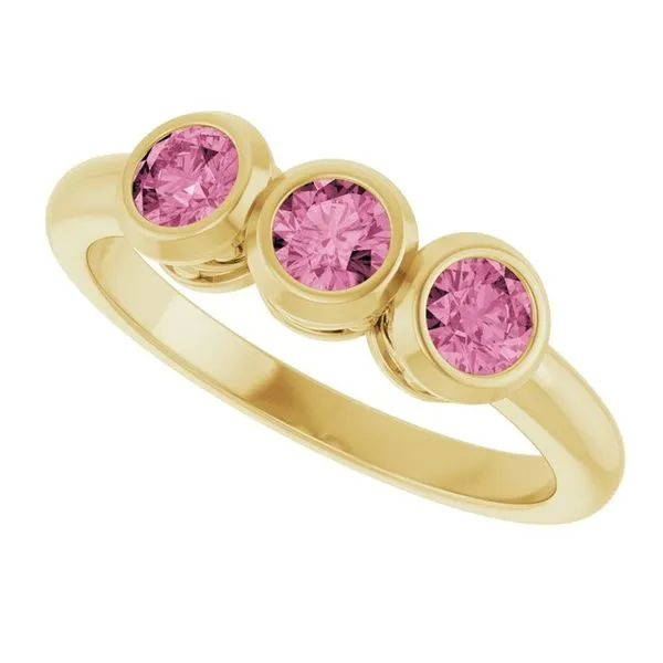 Three-Stone Bezel-Set Ring Image 5 Comstock Jewelers Edmonds, WA