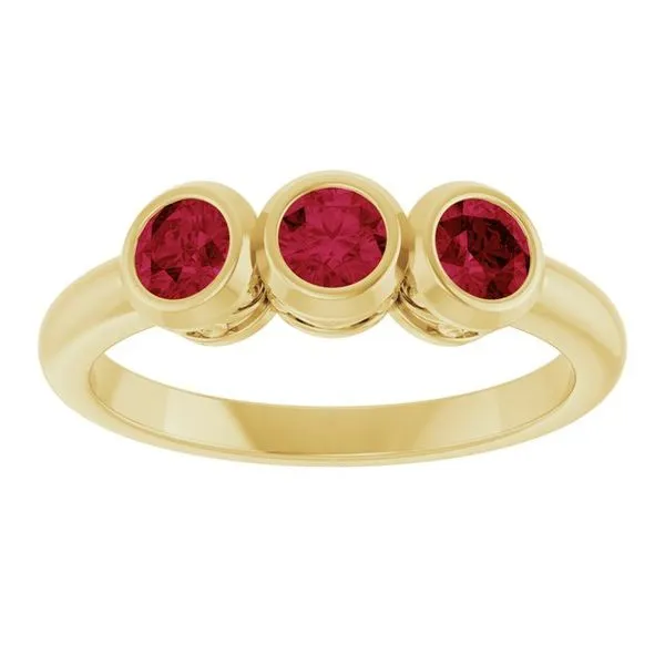 Three-Stone Bezel-Set Ring Image 3 Mendham Jewelers Mendham, NJ