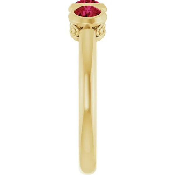 Three-Stone Bezel-Set Ring Image 4 Mendham Jewelers Mendham, NJ