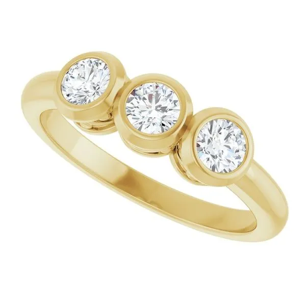 Three-Stone Bezel-Set Ring Image 5 Holly's Jewelry Mountain Home, AR