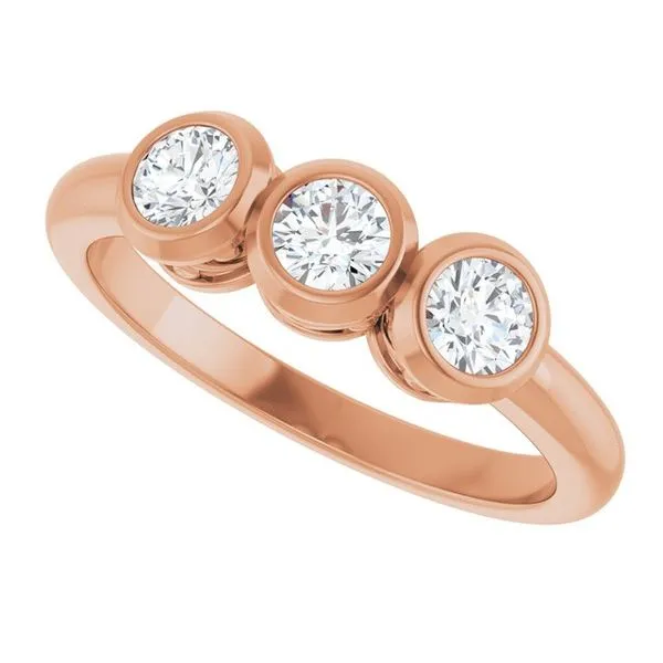 Three-Stone Bezel-Set Ring Image 5 Cherry Street Jewelers Tulsa, OK