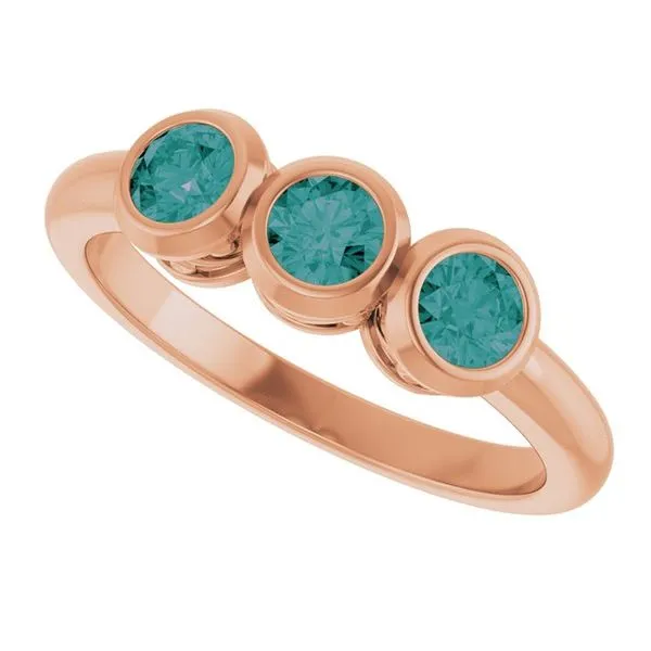 Three-Stone Bezel-Set Ring Image 5 Cherry Street Jewelers Tulsa, OK