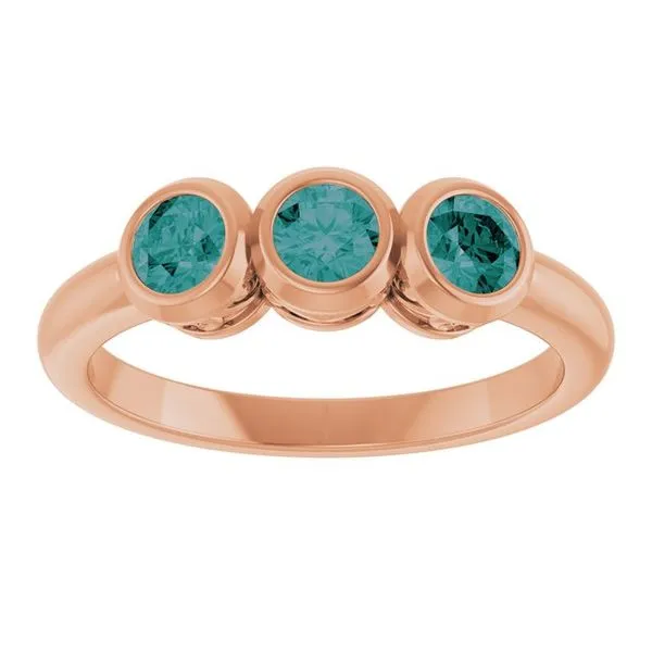 Three-Stone Bezel-Set Ring Image 3 James Wolf Jewelers Mason, OH