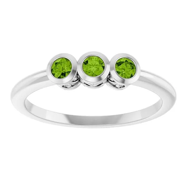 Three-Stone Bezel-Set Ring Image 3 D&M Jewelers Green Bay, WI