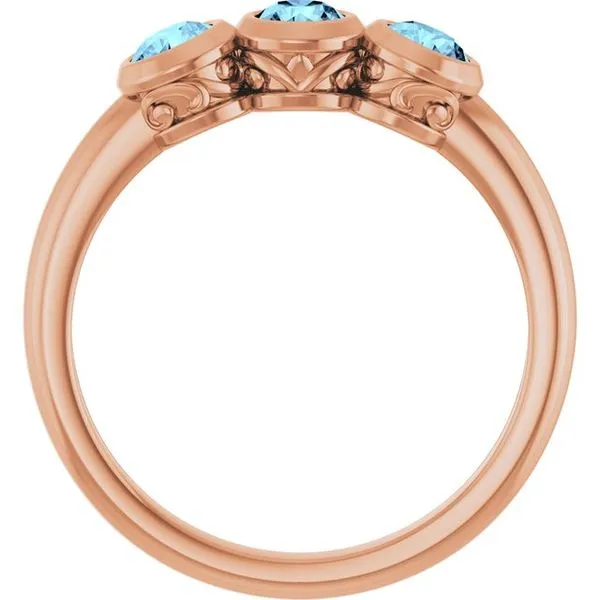 Three-Stone Bezel-Set Ring Image 2 James Wolf Jewelers Mason, OH