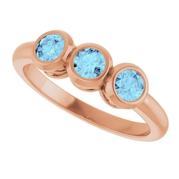 Three-Stone Bezel-Set Ring Image 5 James Wolf Jewelers Mason, OH