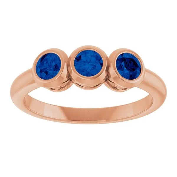 Three-Stone Bezel-Set Ring Image 3 James Wolf Jewelers Mason, OH