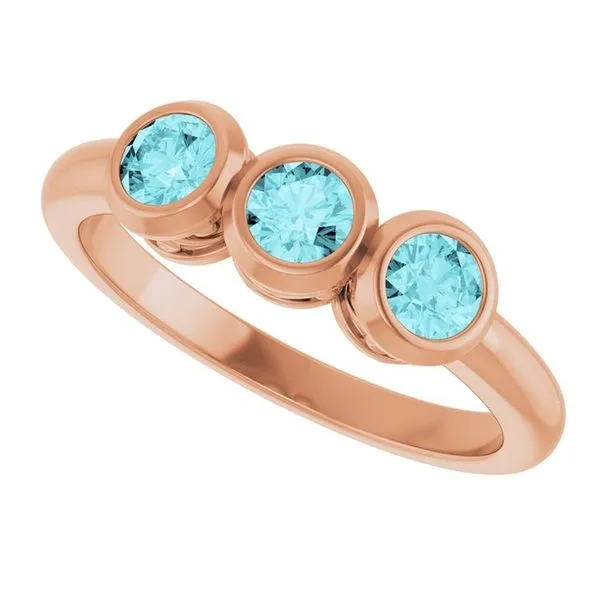 Three-Stone Bezel-Set Ring Image 5 Long Jewelers Chesapeake, VA