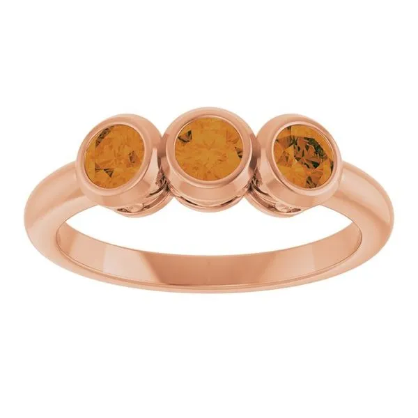 Three-Stone Bezel-Set Ring Image 3 Cherry Street Jewelers Tulsa, OK