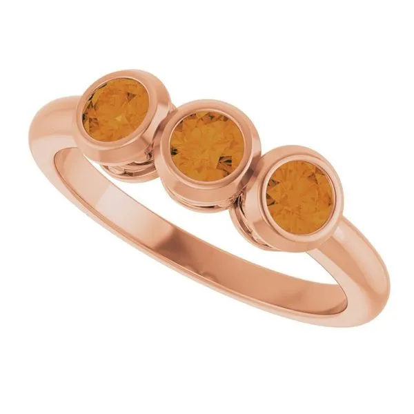 Three-Stone Bezel-Set Ring Image 5 Cherry Street Jewelers Tulsa, OK