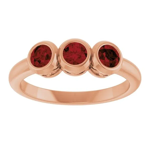 Three-Stone Bezel-Set Ring Image 3 D&M Jewelers Green Bay, WI