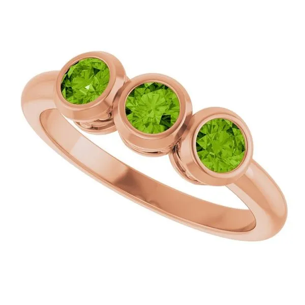 Three-Stone Bezel-Set Ring Image 5 James Wolf Jewelers Mason, OH