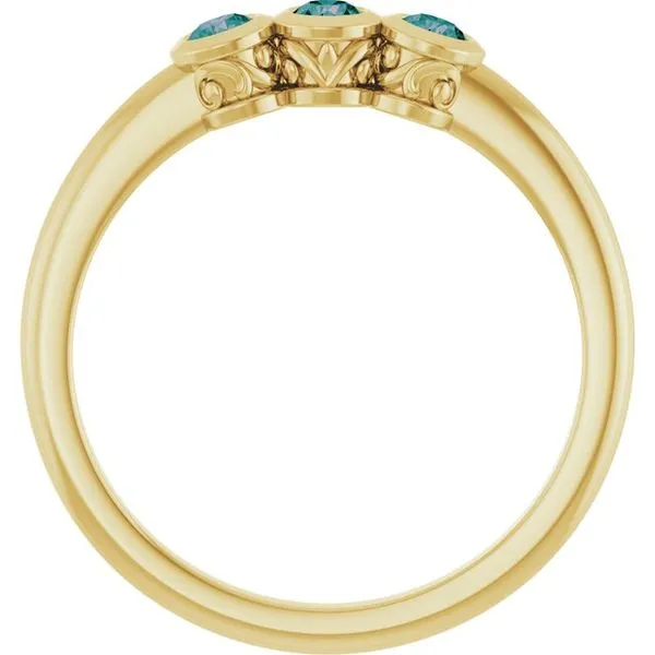 Three-Stone Bezel-Set Ring Image 2 Cherry Street Jewelers Tulsa, OK