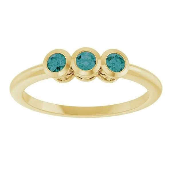 Three-Stone Bezel-Set Ring Image 3 Comstock Jewelers Edmonds, WA